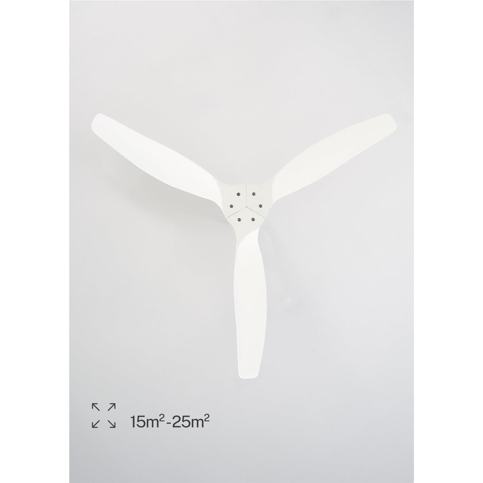 Вентилятор стельовий Windcalm Natural Wood M білий з пультом, 132 см, 40W, 6 швидкостей, літо/зима