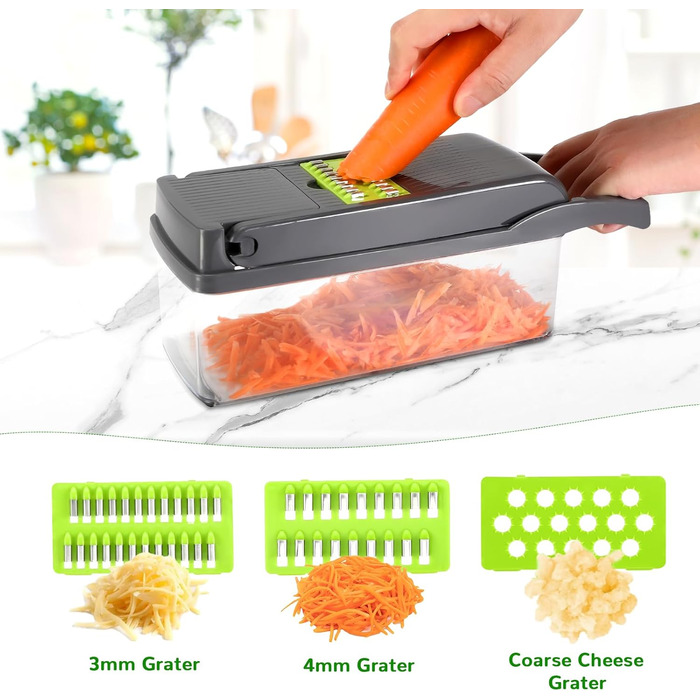 Багатофункціональний овочевий слайсер Lociban 16-в-1: слайсер для овочів, фруктів, картоплі, цибулі