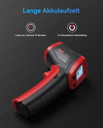 Інфрачервоний термометр Wintact -50℃ - 590℃, цифровий, безконтактний, для кухні та піци, WT320