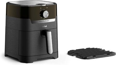 Tefal EY5018 Easy Fry & Grill Classic Hot Air Fryer | 2-in-1 Technology (Air Fryer and Grill) | XL | 4.2 Liter for 6 Portions | 1550 Watts | Energy-Saving | Oil-Free | Healthy Fryer | Black