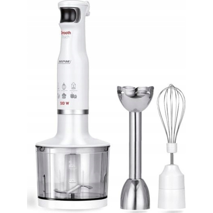 Погружний блендер MPM MBL-28 500 Вт, білий