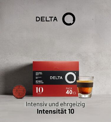 Кавові капсули Delta Q Espresso, інтенсивність 8, смак смажених горіхів та фруктів, 100 капсул