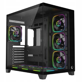 Корпус для ПК Rampage SEALITE з загартованим склом, 7 ARGB PWM вентиляторами, чорний