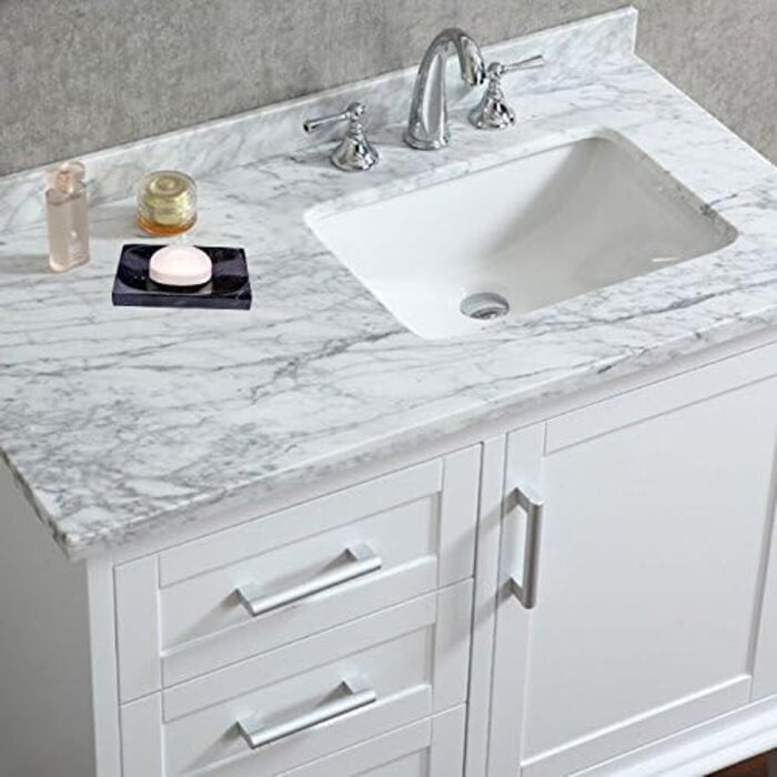 Миска для мила з чорного мармуру – полірована та блискуча підставка для мила – вишуканий аксесуар для ванної кімнати від CraftsOfEgypt (чорний, антрацит)