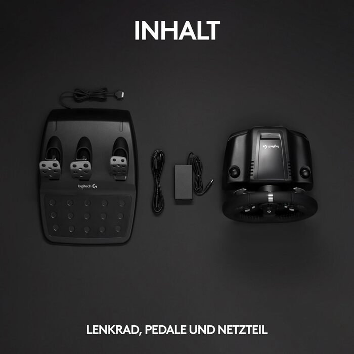 Рульове колесо Logitech G920 Driving Force з Force Feedback, 900°, педалі з нержавіючої сталі, для Xbox Series X|S, Xbox One, PC, Mac, UK, Чорний