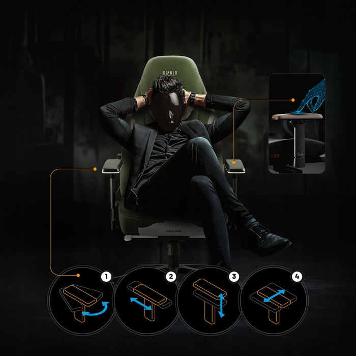 Ігрове крісло Diablo Chairs X.EYE PRIME, тканина