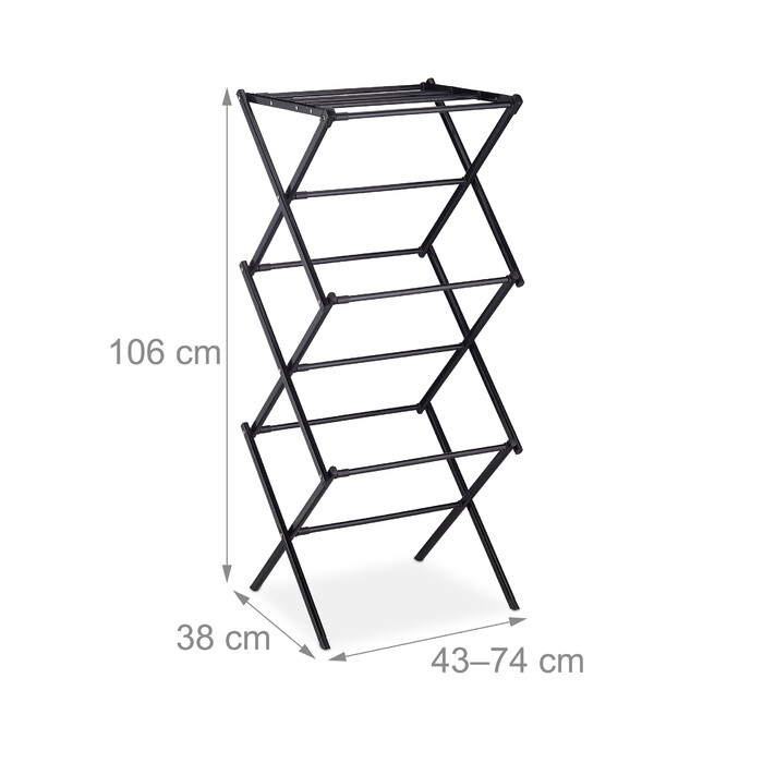 Relaxdays Folding Clothes Drying Rack with 50 Clothespins
