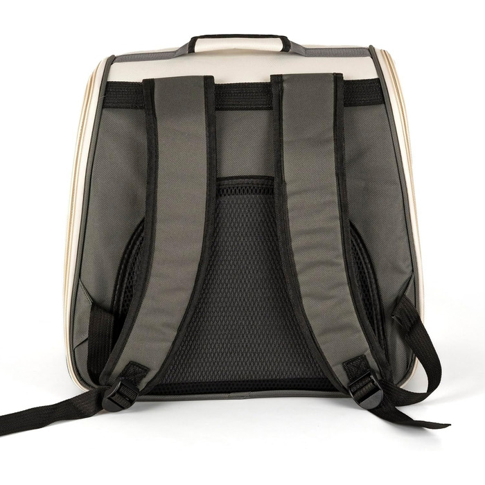 Рюкзак для тварин: переноска для кота/собаки, сірий, 37 × 34 × 25 см