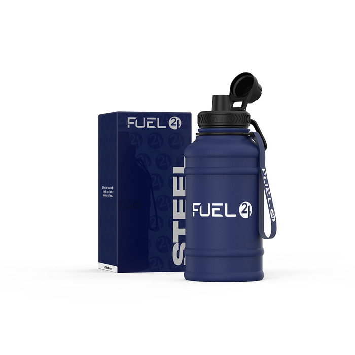 Фляга Fuel24 Extra Stark 1.3л/2.2л з нержавіючої сталі - спортивна, герметична, BPA-free (синя)