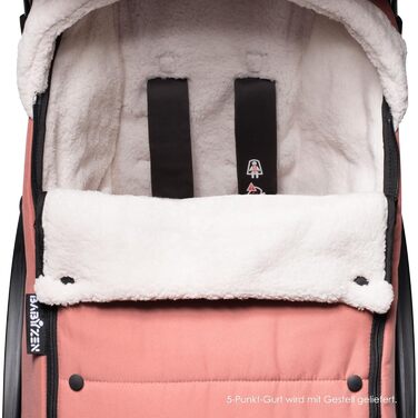 Дитячий зимовий конверт Babyzen YOYO Ginger з шерпою та флісовим капюшоном, зручний мішок для коляски, машинне прання, з сумкою для зберігання