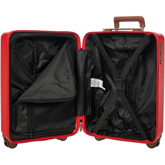 Чемодан на колесах Bric's Ferrara 67 см, чорний (червоний)