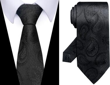 Набір краваток для чоловіків, ткані, жаккард, 6 шт. (Чорний)