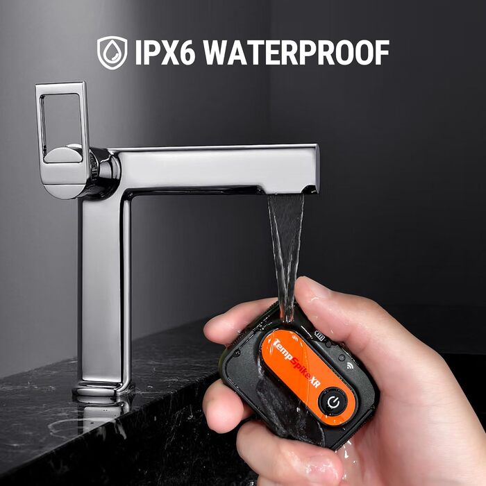Бездротовий цифровий термометр для гриля ThermoPro TempSpike з 2 щупами, радіус дії до 600 м, перезаряджуваний, для м'яса, рідин, кухні та BBQ, без додатку