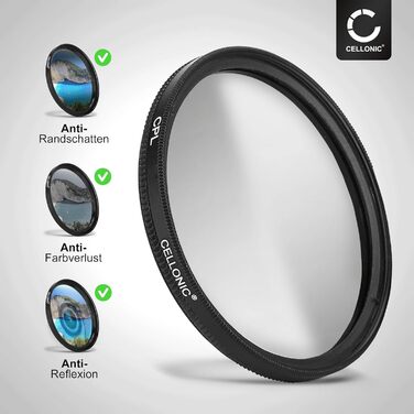 CPL фільтр для об'єктивів Nikon AF-S 24-85mm, 16-85mm, 18-105mm, 18-70mm, 18-135mm, 18-140mm з різьбою 67mm. Круглий поляризаційний фільтр (CPL)