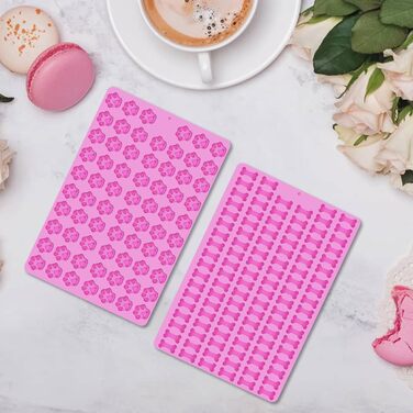 2 Pack Mini Silicone Molds, Cookie Molds for Dog Bones, 69 Cavities, Silicone Mold for Baking Cookies, Biscuits, Candy, Chocolate, Jellies, Dog Treats (Mini Dog Bones + Dog Paw)