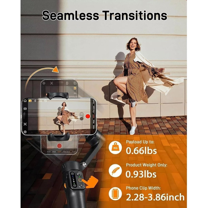 Штатив-стабілізатор Hohem iSteady V3 для смартфона: AI-трекінг, віддалений пульт, екран 1.22