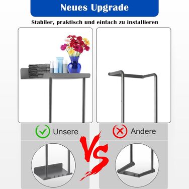 Тримач для рушників без свердління, висувний, сірий. Висувна полиця для рушників, кріпиться на клей, для ванної кімнати, 38-75 см