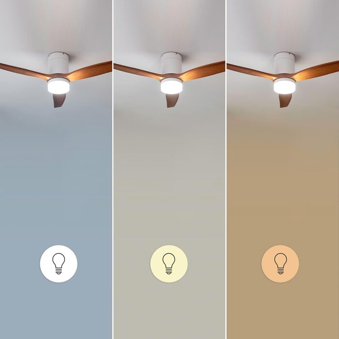 Вентилятор стельовий Cecotec EnergySilence Aero 5600 Classic Gold/DarkWood з підсвіткою та пультом ДУ, 40 Вт, LED, 6 швидкостей, режим зима/літо