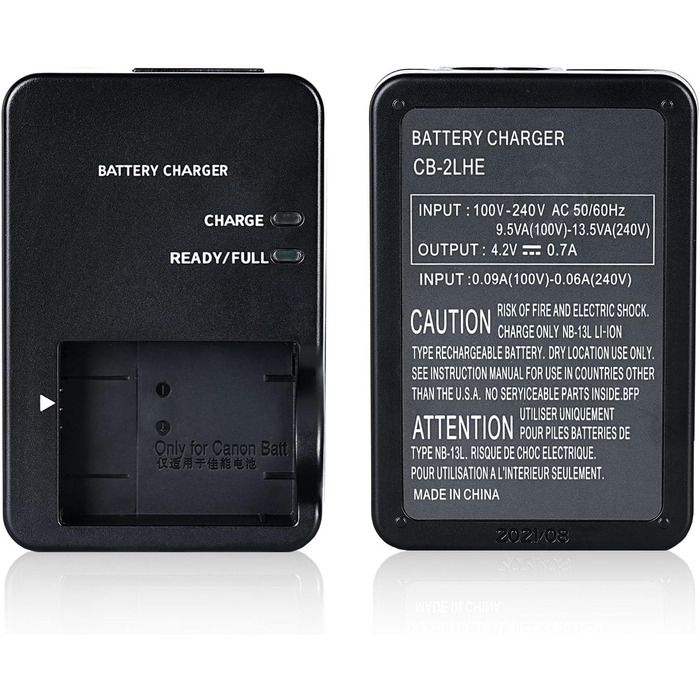 Зарядний пристрій NB-13L для Canon PowerShot G7 X Mark II, G5 X, G7 X, G9 X, G9 X Mark II, SX620 HS, SX720 HS, SX730 HS, SX740 HS (замінник CB-2LHE)