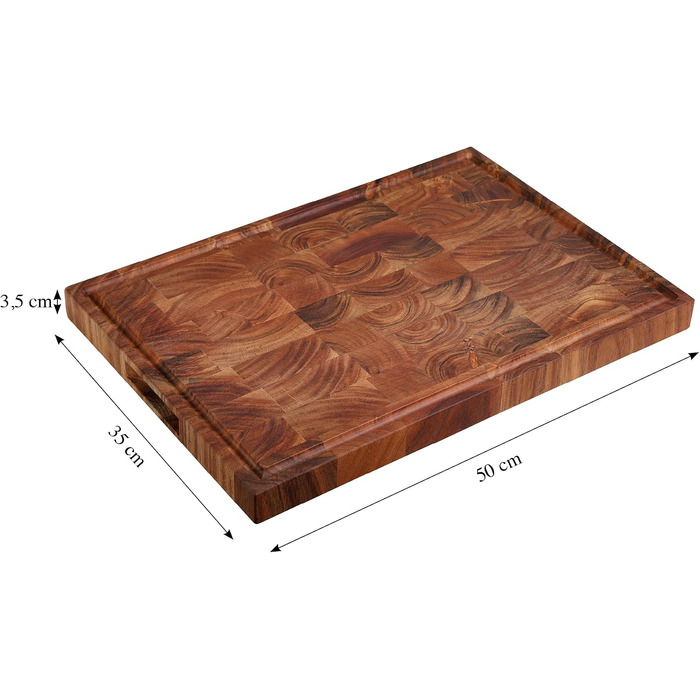 Дошка для нарізання та шинкування KESPER з дерева акації, 50 x 35 x 3,5 см, коричневий