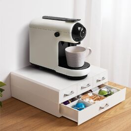Організатор для капсул Nespresso Navaris - 4 висувні ящики для 96 капсул (білий)