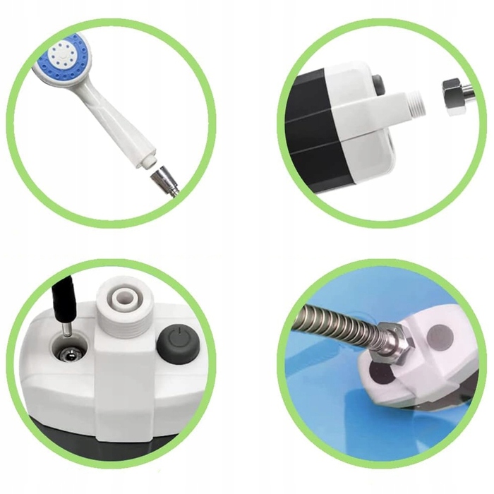 Кемпінговий душ з акумулятором 2200 мАг, портативний душ-помпа