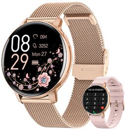 Смарт-годинник жіночий Roségold з функцією дзвінків, 1.39