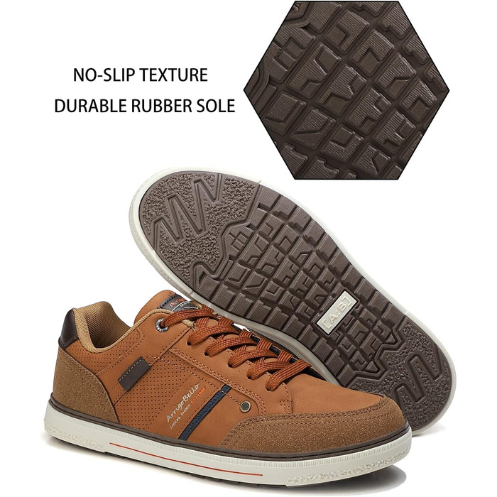 ARRIGO BELLO Кросівки чоловічі для активного відпочинку, спорту та прогулянок. Розміри 41-46 (44 EU), колір: коричневий (C1)