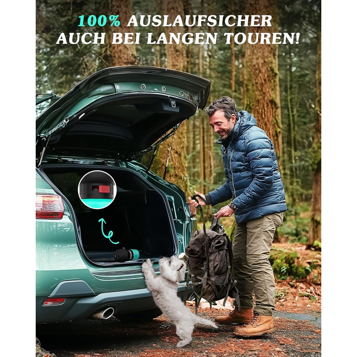 Складана пляшка для води для собак Lesotc 800 мл, блакитний колір, для прогулянок, подорожей та кемпінгу