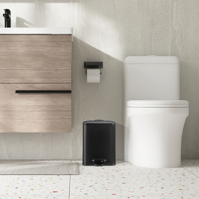 Relaxdays 5L Soft-Close Trash Can
