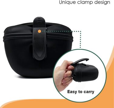 Силіконові мішечки для корму собак, з магнітною застібкою, для прогулянок та тренувань на вулиці (1 шт, чорний)