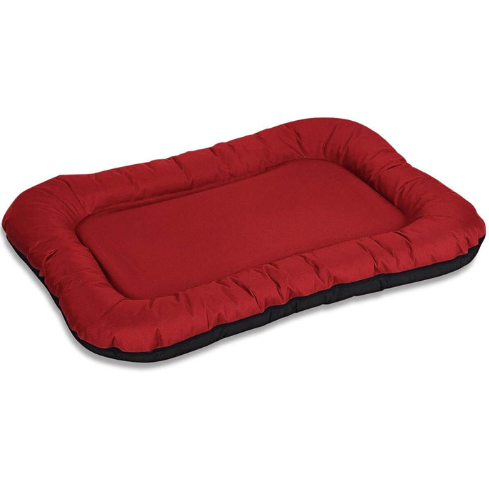 Knuffelwuff Dog Bed Lucky - Indoor and Outdoor Dog Cushion, Dog Sofa, Dog Basket, Dog Bed, Size L, Red