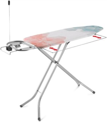 Гладильна дошка Vileda Perfect 2 в 1 Plus, 122 x 44 см, з регульованою підставкою для праски та висувним металевим кріпленням