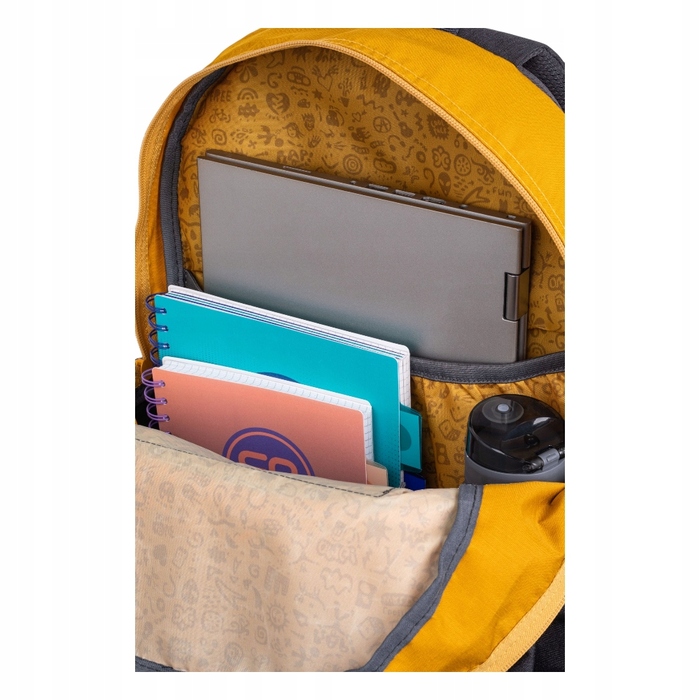 Багатовідсіковий шкільний рюкзак CoolPack, відтінки жовтого та золотого, 27 л
