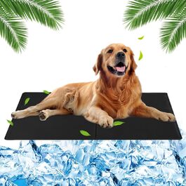 Килимок охолоджуючий для собак та котів, самоохолоджуючий, 65x50 см, чорний
