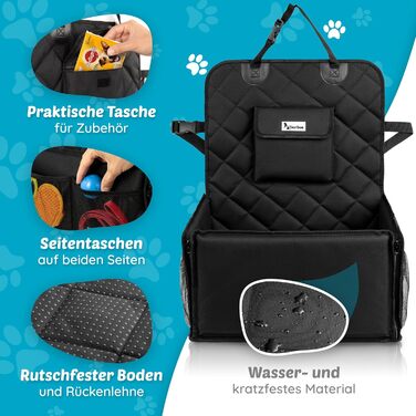 Автокрісло для собак з дозатором кульок для прибирання - зручне автокрісло для маленьких собак | Зручне та безпечне