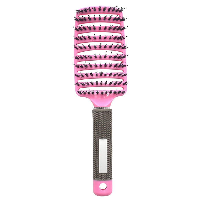 Набір з 3 шт. гребінців для волосся з щетиною дикого кабана, вигнуті, з вентиляцією, для розплутування та укладання волосся. Підходить для довгого, тонкого, густого, кучерявого волосся. Набір гребінців для волосся для розчісування та укладання.