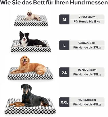 JOEJOY Extra Large Orthopedic Dog Bed, Extra Large Washable Cat Bed Dog Cushion with Memory Foam Washable Removable Waterproof Lining Orthopedic Dog Bed Gray
