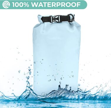 Waterproof Dry Sack – 5L, 10L, 20L, or 30L – waterproof bags to protect food and gear at the beach or while kayaking, hiking, camping, and boating – the perfect dry bag for wet outdoor activities
