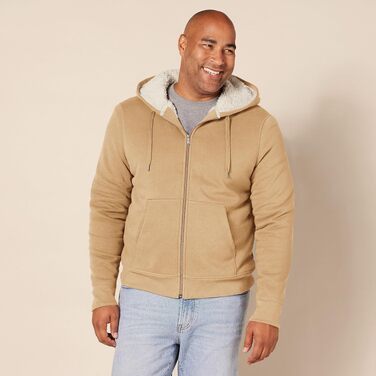 Чоловіча худі на молнії Amazon Essentials з підкладкою шерпа, розмір XXL, колір Camel Heather