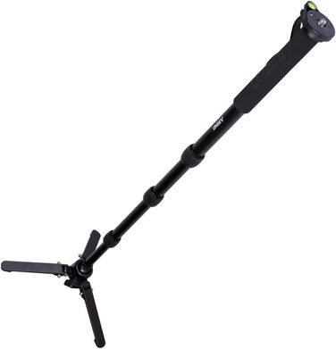 Монопод JUSINO з алюмінію з від'ємним кріпленням/міні-штатив до 153 см, вантажопідйомність 6 кг, VM-254