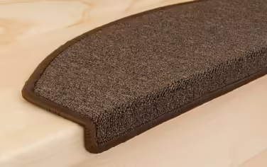 Kettelservice-Metzker Stair Treads Carpet Rambo 15-Piece Value Set, 17 Colors (-Coffee Brown-)