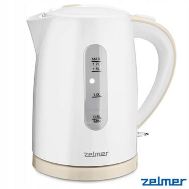 Електричний чайник Zelmer ZCK7616I, 2200 Вт, 1,7 л, білий