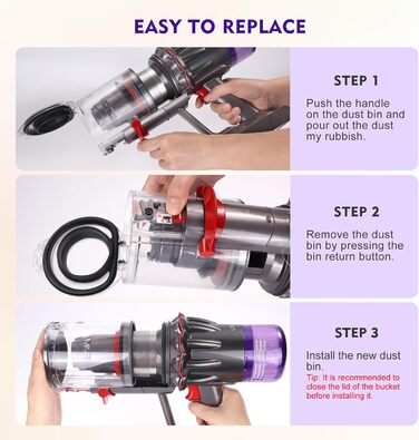Dyson V12, V18, V10 Digital Slim Vacuum Dust Bin Replacement Part - 965272-01