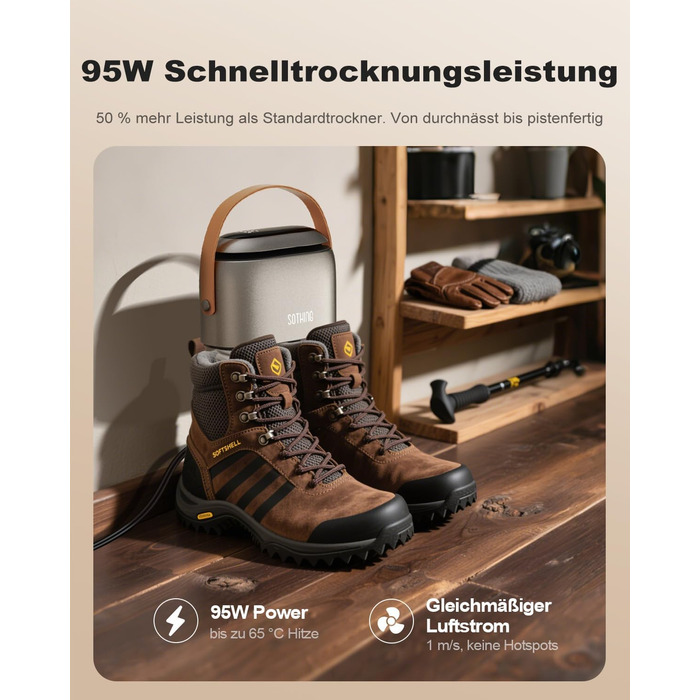 Сушарка для взуття SOTHING з озонуванням, 95W, цифрова, 3 режими, таймер, шланг 30 см для черевиків, лижних черевиків та рукавичок