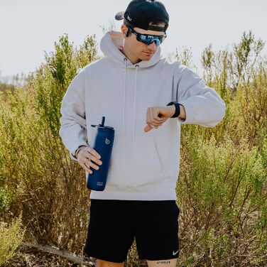 bottlebottle BOTTLE Insulated Water Bottle Stainless Steel 32oz (946ml) with Straw Handle for Sports, Travel, Gym, Double-Walled Leak-Proof, BPA-Free (Indigoblue)