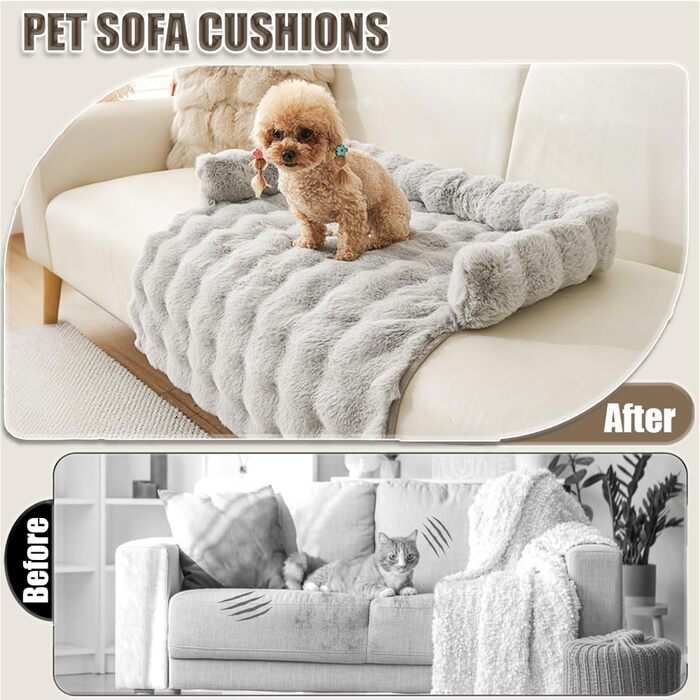 М'яке ліжко-лежанка для собак, лежанка-софа, захист дивану, чорний колір, 75x75 см