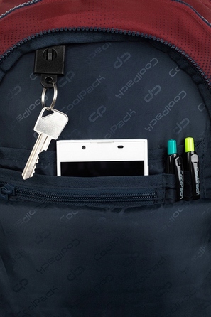 Багатовідсінковий шкільний рюкзак CoolPack, 21 л (червоний, синій)