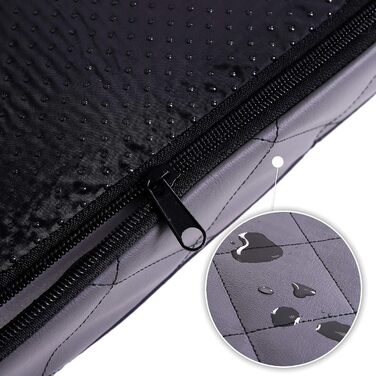 Ортопедичний килимок для собак Lionto з Memory Foam, 80x55 см, знімний чохол, антиковзаюче покриття, сірий