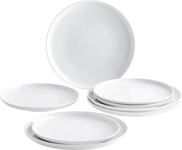 KAHLA 1UG162A9001UC BBQ Grill Plate Set 8-piece | White plate set for 4 people made of porcelain